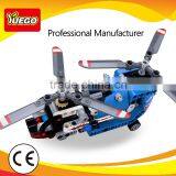 Christmas Puzzle Plastic Building Blocks Toy Helicopter Airplane Toy thumbnail-3