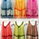 Wholesale India Made Rayon Silk Tie Dye Tops Shirts