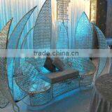 High Quanlity Crystal Bride and Groom Chair for Wedding Decoration thumbnail-1