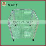 China Fosha Factory !! Supermaket Wire Metal Basket &Cargo Basket 4 Ways Iron Basket thumbnail-1