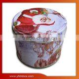 Tin Christmas Round Box