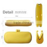 Stylish Printing Logo Silicone Small Change and Cosmetic Clutch Bag/silicone Glasses Pouch thumbnail-3