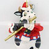 2017 Resin Cow Figurine Antique Christmas Tree Decoration thumbnail-3