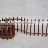 natural folding willow fence