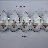 Five Boat Cast Aluminium Bowl With Enamel Other Floral Patterns Also Available in Food Safe Enamel and Metal