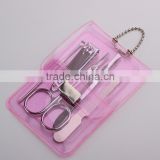 small Promotional Customized logo Manicure Set with pvc bag packing