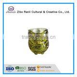 Electroplated Gold Mercury Owl Shape Glass Candle Holder for Holiday thumbnail-1