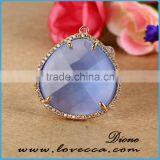 Wholesale DIY Fashion Jewelry Accessories Colorful Glass Stone Glass Bezel Pendant thumbnail-2