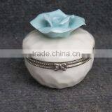 High Quality Flower Design Ceramic Jewelry Box thumbnail-3
