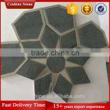 Waterjet Deep Green Color Marble Stone Mosaic Tile thumbnail-2