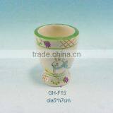 Convenient to Take White Ceramic Egg Cup thumbnail-1