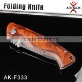Classic Color Wood Handle Folding Camping Knife Hunting Combat Knives thumbnail-3