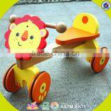 2017 Wholesale Kids Wooden Lion Toy Car Fashion Children Wooden Lion Toy Car Hot Sale Wooden Lion Toy Car W16A025 thumbnail-3