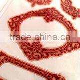 Red Colorway, Classic Glitter Lace Foam Sticker, Elegant Decorative Shinny Glitter Sticker thumbnail-5