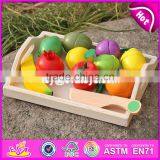 Pretend Play Kitchen Toys Wooden Cutting Fruit Set for Children W10B185 thumbnail-3