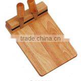 Rubber Wood Cheese Board With Cheese Knives thumbnail-3