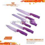A3397-C New Design 5pcs Non-stick Coating Stainless Steel Kitchen Knife Set thumbnail-2