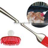 Amazon Hot Sale 12inch Long Stainless Steel Handle Silicone Basting Brush thumbnail-4