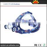 RJ-5000 4 Mode 3*XM-L2 LED 1800Lumens Best Rechargeable High Power LED Headlamp thumbnail-4
