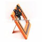 Wood Butterfly 9-1/2" x 1/2" x 6-3/4" Orange Button Harvest Festival and Thanksgiving Day Picture Photo Frame thumbnail-3