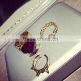 Wholesale Fashion Jewelry Exquisite Heart Finger Ring Set Midi Ring Set thumbnail-2