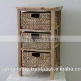 Rectangle Water Hyacinth 3-drawer Cabinet thumbnail-1