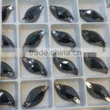 Leaf Shape Flat Back Crystal Sew on Stone Loose Rhinestone for Garment Accessories thumbnail-3