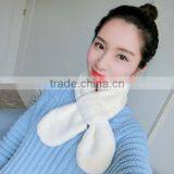 Special Design Early 2017 Spring Girl Nechchief Pure Color Cute Model Fake Rabbit Fur Lovely 90*120cm Lady Scarf thumbnail-1