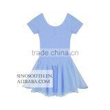 2017 New Arrival Solid Color Short Sleeve Girls Leotard Dance Leotards Dress thumbnail-5