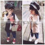 New 2017 Spring Autumn Kids Babys Solid Black Pink Vest Girls Boys Pure Vest thumbnail-1