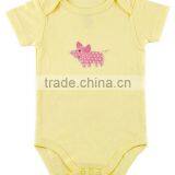 Unisex Applique Bee Summer Wear Short Sleeve Wholesale Pattern Custom Made Infant Cotton Baby Romper thumbnail-2