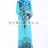 Hot Sales Indonesia, Malaysia Women Long Sleeve Muslim Evening Dress thumbnail-4