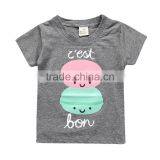 S17510A 2017 Summer Kids Girls T-Shirts Short Sleeve Top Tee Cotton T-Shirts thumbnail-5