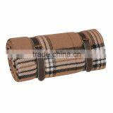 Tartan Roll-Up Blanket - 51" x 69", 100% Acrylic, Includes Leatherette Strap and Comes With Your Logo thumbnail-6
