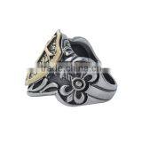 Custom Gold Tone Antique Gold Antique Silver Shield Cross Copper Unadjustable Rings thumbnail-2