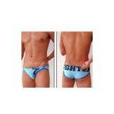Light Blue Summer Spandex Personalised Thong Underwear for Men thumbnail-1