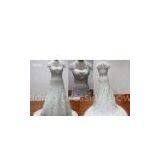 A - Line Sweetheart Neckline Strapless Lace Modest Wedding Dresses With Sleeves thumbnail-1