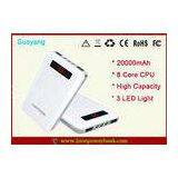 Portable USB Cell Phone Emergency Battery Charger With 20000mAh Capacity
