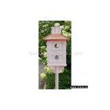 Sell Wooden Birdhouse With Copper Roof & Metal Pole thumbnail-1