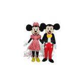 Fur Mickey Minnie Mascot Costume Christmas Party Dress