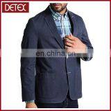 Cotton Simple Style Dark Blue Casual Suit Men Blazer thumbnail-2