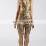 sexy sequin backless jumsuits fitness wear wholesale adult onesie