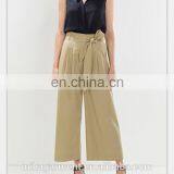 MIKA7410 Casual Fashion Wide Leg Cotton Twill Pant for Ladies thumbnail-5