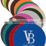 Custom Polyester Fabric Recycled Rubber Drink Coaster With Rubber Bottom thumbnail-5