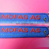 Custom Cheap Wholesale Yellow Overlock Embroidered Keychain thumbnail-6