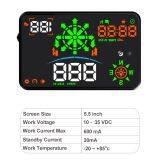 H402 Universal Car GPS Speedometer HUD MPH / KM/H USB Plug & Play Overspeed Warning Car HUD Head-up Display OBD2 II Overspeed Warning Speed Projector Voltage Alarm thumbnail-3