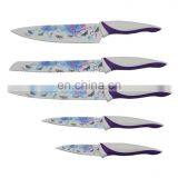 Creative Style Rubber Soft Handle Non Stick Coating Kitchen Knife Set thumbnail-5