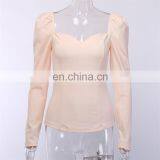 Women Plain Long Sleeve Tops Blouses and t Shirts thumbnail-5