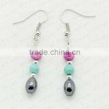 Fashion Hematite Turquoise Beads Earring thumbnail-1