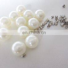 Round Glass Natural Decoration Clothing Shoe Faux Plastic Pearl Beads thumbnail-1